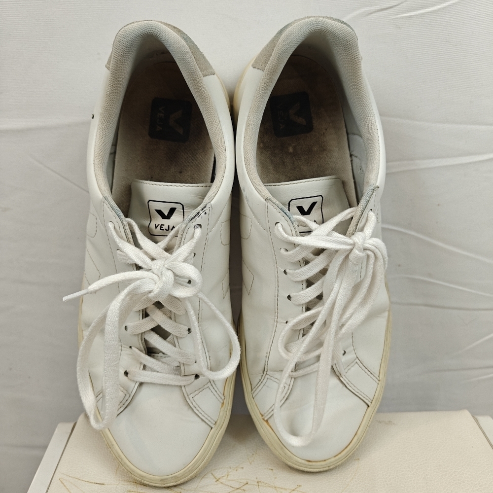 Veja Esplar White Leather Sneakers Size 9 Women's - Picture 7 of 9